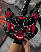 poduszka KILLSTAR - Purr Evil Filled Shape - Red