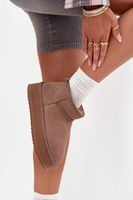 Zamszowe Śniegowce Damskie Na Platformie Vinceza