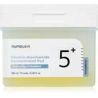 Numbuzin No. 5 Glutathione Vitamin Concentrated Toner Pad tonisierende Pads für hydratisierte und strahlende Haut 70 St.