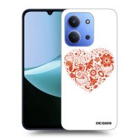 Silikónový čierny obal pre Xiaomi Redmi 15C 4G - Veľké srdce