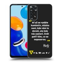 Silikónový čierny obal pre Xiaomi Redmi Note 11S 4G - Kazma - SVĚT PATŘÍ TĚM, CO SE NEPOSEROU