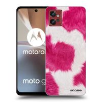 Silikónový prehľadný obal pre Motorola Moto G32 - Pink Moo