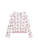 Desigual Majica  ružičasto crvena / crvena / bijela