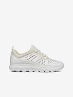 White Women's Leather Sneakers Geox Spherica
