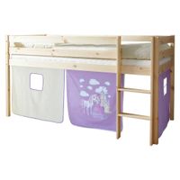 Livetastic VYVÝŠENÁ POSTEĽ, 90/200 cm lila, prírodná farba, béžová