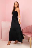 Kesi Włoski Women's viscose dress with elastic top black