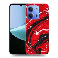 Silikónový čierny obal pre Xiaomi Redmi 15C 4G - Red black
