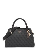 GUESS Ručna torbica 'NOELLE II LUXURY SATCHEL'  tamno smeđa / grafit siva