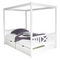 Livetastic POSTEĽ S NEBESAMI, 140/200 cm biela