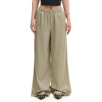 Cropp - Hlače wide leg - rjavkasto zelena