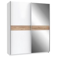 Xora ŠAT. SKRIŇA S POSUV. DVERAMI, biela, farba duba, 170,3/210,5/61,2 cm