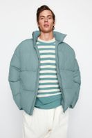 Trendyol Mint Unisex Oversize Fit Stojatý límec Puffer Jacket