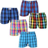 5PACK pánské trenky Styx klasická guma vícebarevné (5A0112346) L