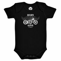 Babybody Born to ride - Schwarz - Weiß 56/62