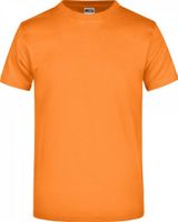 James & Nicholson Pánské základní triko ve vysoké gramáži 180 g/m bez bočních švů Barva: Oranžová, Velikost: XXL JN002