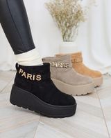 Resti Black women's boots a'la snow boots with ornament Parisela