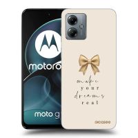 Silikónový čierny obal pre Motorola Moto G14 - Golden Dream