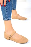 Soho Nude Suede Women's Ballerinas 19004