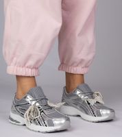 marka niezdefiniowana Srebrne sneakersy z odpinanymi ozdobami Lekrus