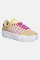 adidas sneakers de piele întoarsă pentru copii VL COURT BOLD culoarea galben, JI1019