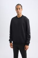 DEFACTO Fit Standard Fit Crew Neck Basic Plain Sportsman Sweatshirt