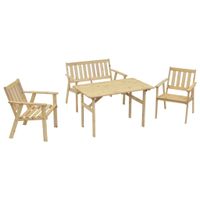 Gardenson SÚPRAVA ZÁHRADNÉHO NÁBYTKU 4-dielne, drevo