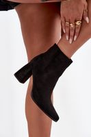 Boto Női blockos szárított bokacsizma öko nubuck fekete Inessa