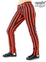 Damenhose Black Pistol - Close Pants Streifen Schwarz/Rot - B-1-50-319-04 26