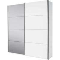 Xora ŠATNÍ SKŘÍŇ SE ZRCADLEM, bílá, 181/210/62 cm