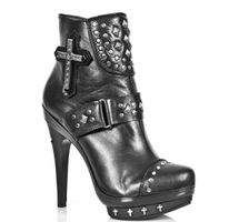 NEW ROCK DAMEN STIEFELETTE PUNK -SCHWARZ -PUNK COLLECTION-  M-PUNK063-S1 38