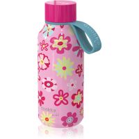 Quokka Solid Kids termopalack akasztóval Flowers 330 ml