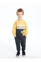 LC Waikiki Lw - Crew Neck Long Sleeve Lion King Printed Boys Sweatshirt and Tracksuit Bottom 2-Piece Set