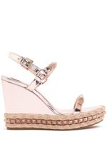 100mm Pyraclou Metallic Leather Wedges