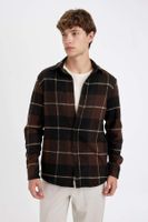 DEFACTO Regular Fit Plaid Lumberjack Flannel Long Sleeve Shirt S9275az24au