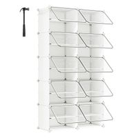 REGÁL NA BOTY, bílá, průhledné, 83/156/32 cm