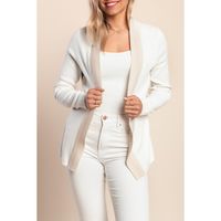 Strickjacke, Weiß