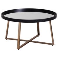 MID.YOU KONFERENČNÝ STOLÍK, čierna, zlatá, sklo, 78/78/42,5 cm