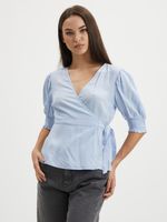 Pieces Tala Bluse Blau