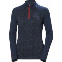Helly Hansen W LIFA MERINO MIDWEIGHT GRAPHI Дамска тениска от мерино вълна, тъмносин, размер
