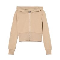 Cropp - Športna jopa s kapuco na zadrgo - rjavkasto zelena