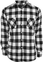 Plaid flannel shirt blk/wht