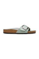 Birkenstock šľapky na plochom podpätku dámske z kože Madrid Big Buckle