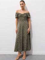Mohito - Lühikeste varrukatega maksikleit - oliiviroheline