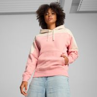 Puma Around The Block Hoodie Damen | Mit Color Blocking | Pink Fruit | Größe: L