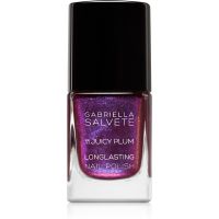 Gabriella Salvete Longlasting Enamel langanhaltender Nagellack mit Glitzerteilchen Farbton 11 Juicy Plum 11 ml