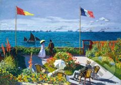 Claude Monet: Záhrada v Sainte-Adresse, 1867 - puzzle z kategorie Umělecké