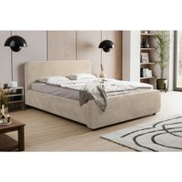 MID.YOU ČALÚNENÁ POSTEĽ, 180/200 cm, prírodná farba