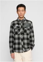 Men's checkered shirt Ozzy with long sleeves black/gray