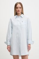 Tommy Jeans Košeľové šaty s ľanom