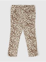 Béžové holčičí legíny s leopardím vzorem GAP Leopard